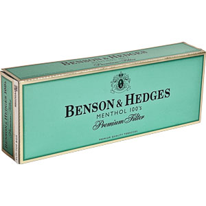 Benson & Hedges Menthol Box 100 Premium cigarettes made in USA, 4 cartons, 40 packs. Free shipping!