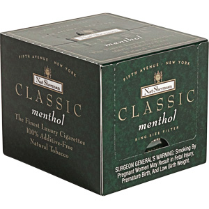 Nat Sherman Classic Menthol Luxury Box cigarettes made in USA, 4 cartons, 40 packs. Free shipping!