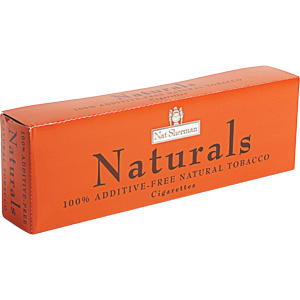 Nat Sherman Naturals King Size Box cigarettes made in USA, 6 cartons, 60 packs.