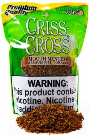 Criss Cross Smooth Menthol Dual Tobacco made in USA. 4 x 453 g Bags, 1812 g. total. Free shipping!