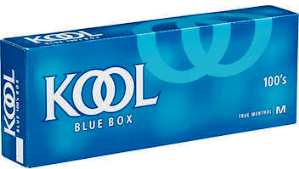 Kool Blue Menthol 100 Box cigarettes made in USA. 4 cartons. 40 packs. 800 cigarettes total. Free sh