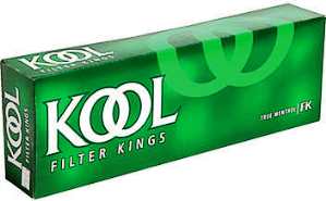 Kool Menthol King Soft cigarettes made in USA. 4 cartons. 40 packs. Free shipping!