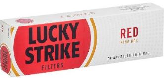 Lucky Strike Red King Box cigarettes made in USA. 4 cartons, 40 packs. Free shipping!