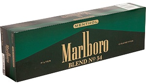 Marlboro Menthol Blend No. 54 Box cigarettes made in USA, 4 cartons, 40 packs. Free shipping!