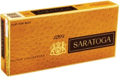 Saratoga 120 Box Luxury cigarettes made in USA, 40 packs, 4 cartons. Free shipping!