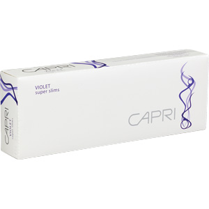 Capri Ultra Lights 100 Violet Luxury Super Slim cigarettes made in USA, 40 packs. Free shipping!