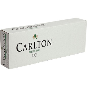 Carlton Menthol 100 Box cigarettes made in USA, 40 packs, 4 cartons. Free shipping!