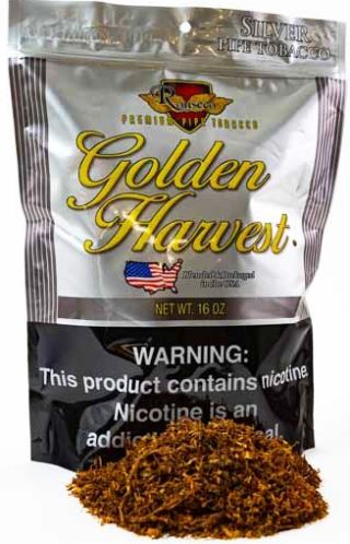 Golden Harvest Silver Dual Use Tobacco made in USA. 4 x 453 g Bags, 1812 g. total. Free shipping