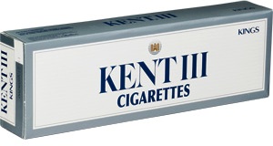 Kent III Ultra Lights Kings cigarettes made in USA, 4 cartons, 40 packs. Free shipping!