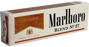 Marlboro Blend No.27 cigarettes made in USA, 4 cartons, 40 packs. Free shipping!