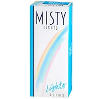 Misty Slims 100 Blue Lights Box cigarettes made in USA, 4 cartons, 40 packs. Free shipping!