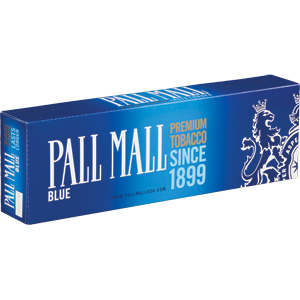 Pall Mall Blue King Box cigarettes made in USA, 4 cartons, 40 packs. Free shipping!