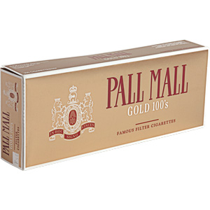 Pall Mall Gold Luxury 100 Soft cigarettes made in USA, 4 cartons, 40 packs. Free shipping!