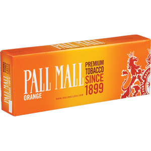 Pall Mall Orange 100 Box cigarettes made in USA, 4 cartons, 40 packs. Free shipping!