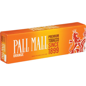 Pall Mall Orange cigarettes made in USA, 4 cartons, 40 packs. Free shipping!