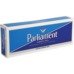 Parliament Lights 100 Box cigarettes made in USA, 40 packs, 4 cartons. Free shipping!