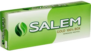 Salem Menthol Gold 100 Box cigarettes made in USA, 4 cartons, 40 packs. Free shipping!