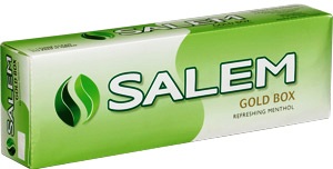 Salem Menthol Gold Box cigarettes made in USA, 4 cartons, 40 packs. Free shipping!