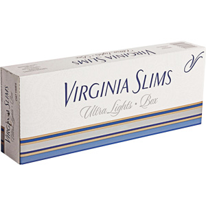 Virginia Slims Silver Ultra Lights 100 Luxury cigarettes made in USA, 40 packs. Free shipping ...