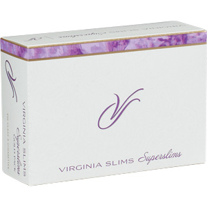 Virginia Slims Super Slims Gold Lights 100 Luxury cigarettes made in USA, 40 packs. Free shipping!